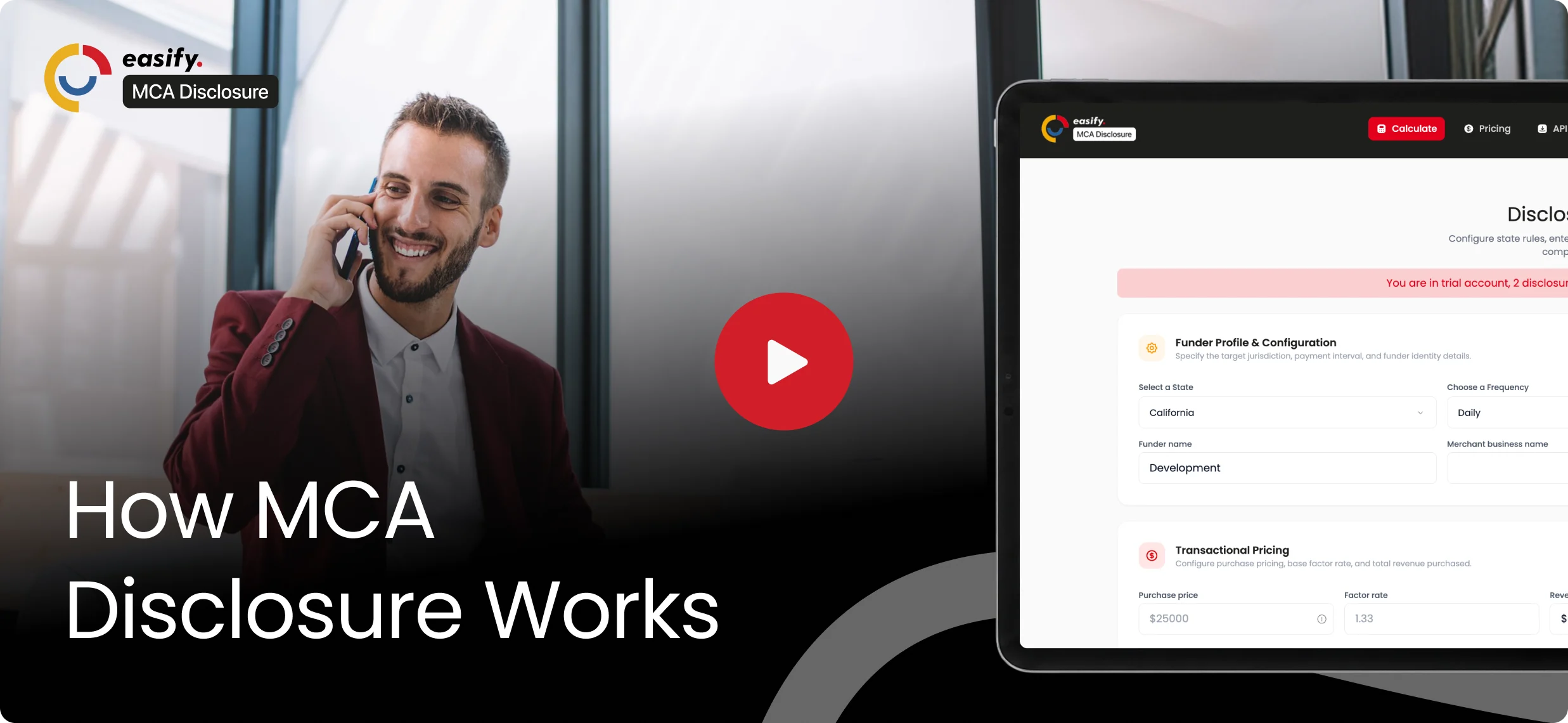 How MCA Disclosure Works - Overview of MCA Disclosures and Calculator Interface